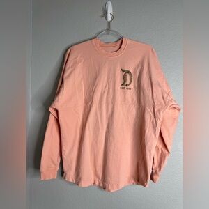 Disneyland Parks Spirit Jersey Rose Gold Glitter Long Sleeve Crewneck